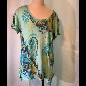Fresh Produce Spring Fling Vintage Tunic, cut outs